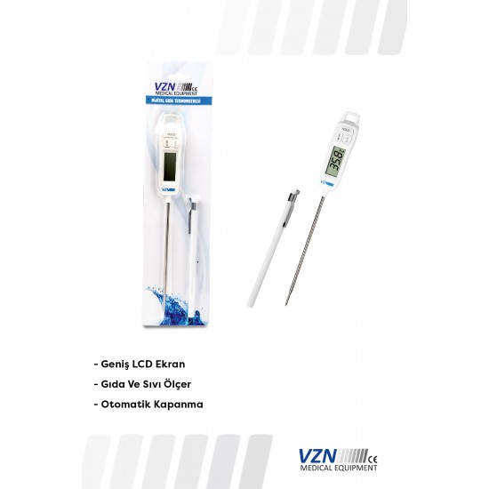 Vzn Dijital Gıda ve Sıvı Termometresi TP-400